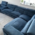 Velvet corner sofa