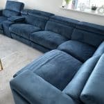 Velvet corner sofa