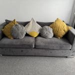 Clara 3 Seater Sofa In Dark Grey Velvet