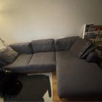 Large grey corner sofa