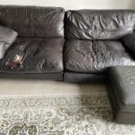 Leather corner sofa