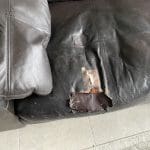 Leather corner sofa