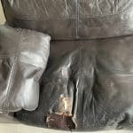 Leather corner sofa