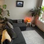 IKEA grey corner sofa