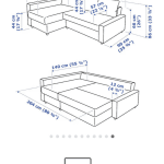 IKEA grey corner sofa