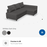 IKEA grey corner sofa