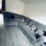 Ashton fabric corner and recliner sofa