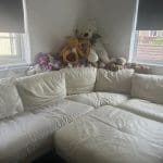 DFS Cream Leather Suite