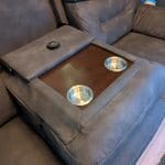 DFS Foster 3 Seater Power Recliner with Table - Charcoal