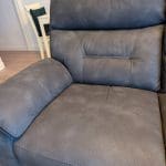 DFS Foster 3 Seater Power Recliner with Table - Charcoal