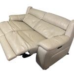 Leather cream 4 seater recliner sofa and arm chair
