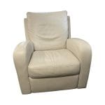 Leather cream 4 seater recliner sofa and arm chair