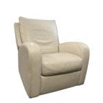 Leather cream 4 seater recliner sofa and arm chair