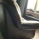 DFS two two seater,blood red leather sofas
