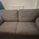 EKTORP 2-seat sofa, Hakebo dark grey