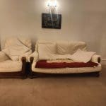 Leather creams sofas 3 seater 3 seater 1 seater and 1 seater