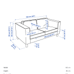 IKEA Parup Off white 3 seater sofa
