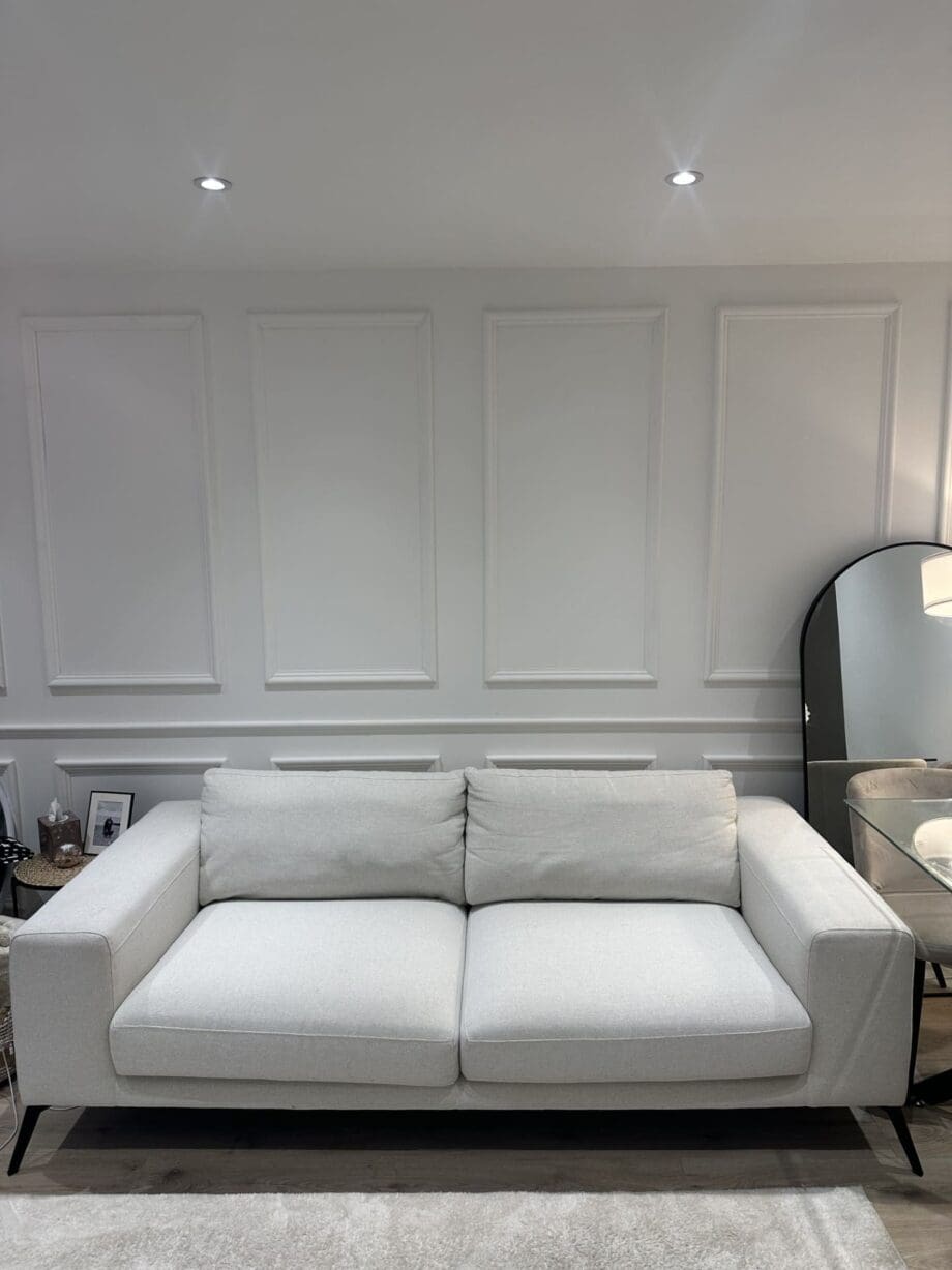 Cream 3 seater sofa