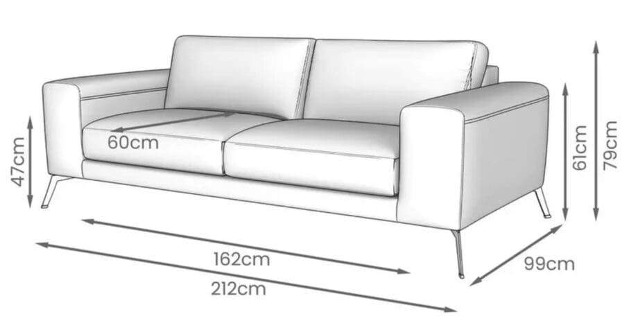 Cream 3 seater sofa