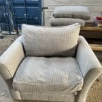LAURA ASHELY grey 3 seater sofa and cuddle chair