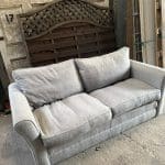 LAURA ASHELY grey 3 seater sofa and cuddle chair