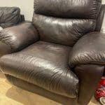 SUPERIOR CHAIR POWER ELECTRIC RECLINING CASTLE CHOCOLATE