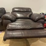 SUPERIOR CHAIR POWER ELECTRIC RECLINING CASTLE CHOCOLATE