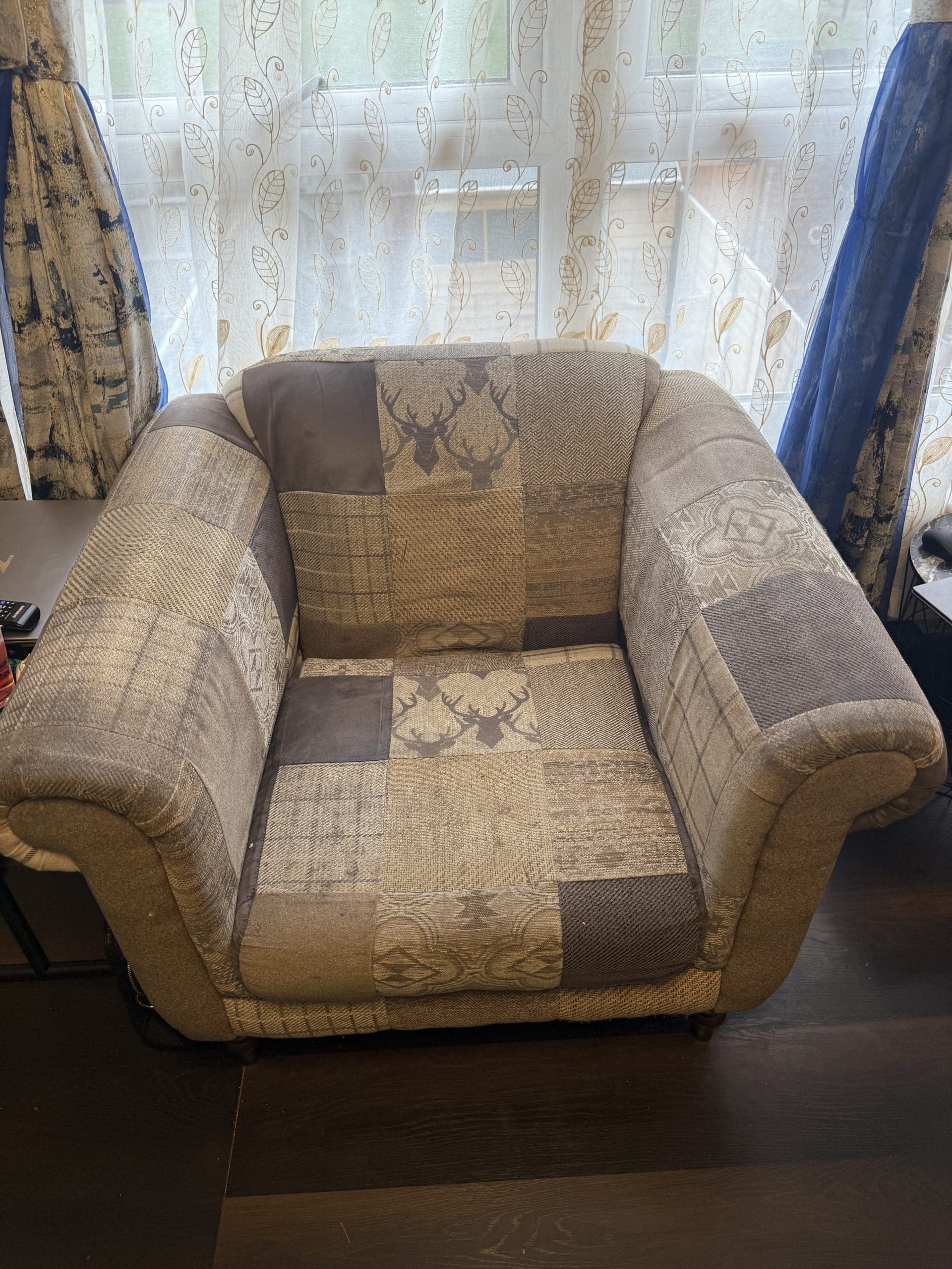 Dfs grey patchwork sofa top