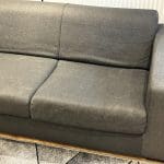 2-seater dark grey fabric sofa