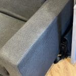 2-seater dark grey fabric sofa