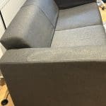 2-seater dark grey fabric sofa