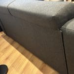 2-seater dark grey fabric sofa