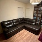 DFS CARGO LHF ARM 2 PIECE CORNER SOFA - BROWN