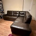 DFS CARGO LHF ARM 2 PIECE CORNER SOFA - BROWN