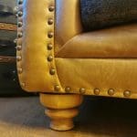 Sofology Marrakech 3 large seat sofa, fabric and Italian leather.