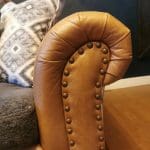Sofology Marrakech 3 large seat sofa, fabric and Italian leather.