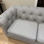 Dfs chesterfield grey and crushed velvet
