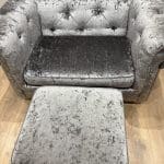 Dfs chesterfield grey and crushed velvet