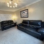 DFS Falcon Black Leather Power Recliner 2 & 3 Seater Set