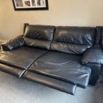 DFS Falcon Black Leather Power Recliner 2 & 3 Seater Set