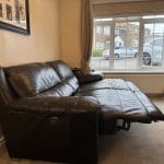 DFS Falcon Black Leather Power Recliner 2 & 3 Seater Set
