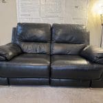 DFS Falcon Black Leather Power Recliner 2 & 3 Seater Set