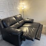 DFS Falcon Black Leather Power Recliner 2 & 3 Seater Set