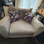 Sofology 3 seater sofa and cuddle chair
