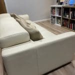 Rochebobois cream leather 2 seater sofa