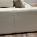 Rochebobois cream leather 2 seater sofa