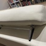 Rochebobois cream leather 2 seater sofa