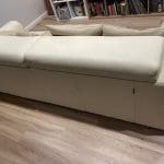 Rochebobois cream leather 2 seater sofa