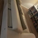 Rochebobois cream leather 2 seater sofa