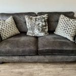Furniture Village Ariana 3 Seater Sofa + Snuggle Chair + Footstool (Dapple mink)